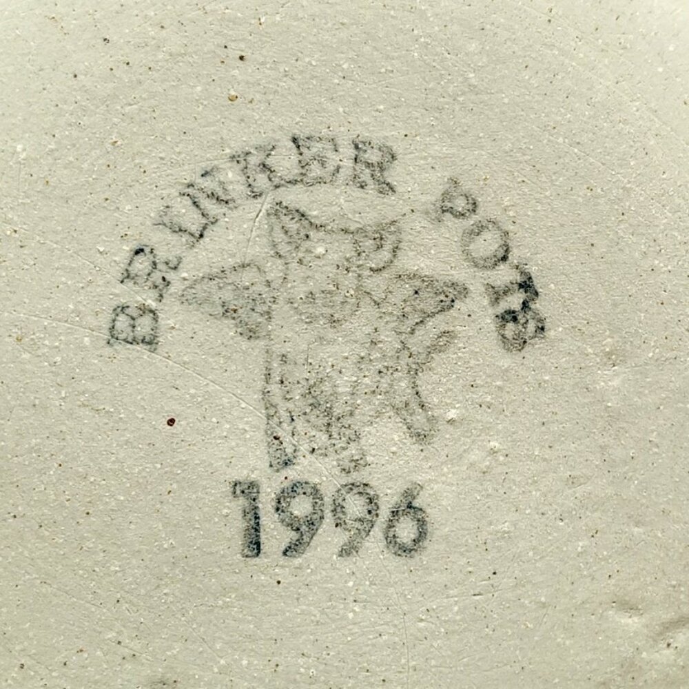 Vintage Brinker Pots 1996 Blue Grey Stoneware Crock Bowl - Picture 5 of 5
